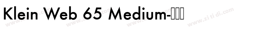 Klein Web 65 Medium字体转换